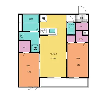 アルバクレール【1階】の間取り