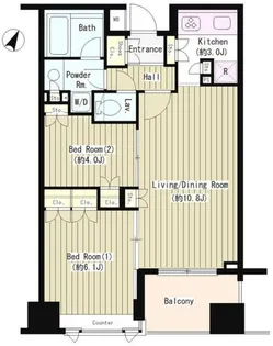 東京都中央区日本橋堀留町2【マンション】の間取り