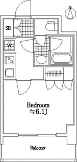 1Rの間取り画像