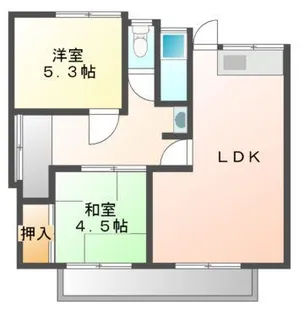 岡山県岡山市中区関【一戸建】の間取り