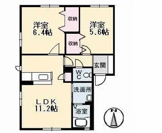 メゾン・エクランタン E棟【1階】の間取り