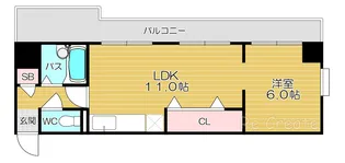 大阪府大阪市中央区島之内2【マンション】の間取り