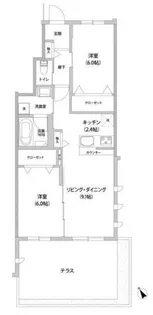 アドラブール深沢【1階】の間取り