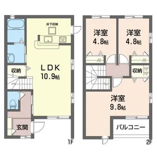 神奈川県川崎市麻生区はるひ野1【アパート】の間取り
