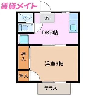 サンライズ小向【1階】の間取り