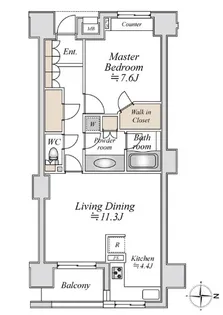 神奈川県川崎市中原区中丸子【マンション】の間取り
