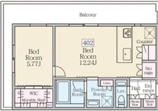 ReveResidence三軒茶屋【4階】の間取り
