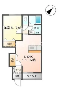 【猫飼育可】グランディールIII【1階】の間取り