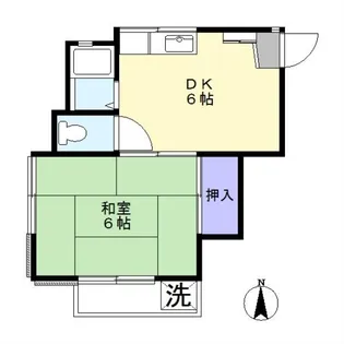 フラワーパレス【2階】の間取り