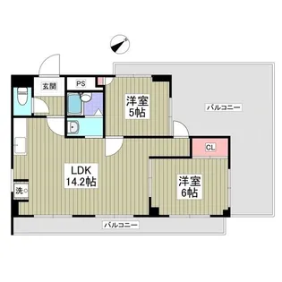 コーポときわ【5階】の間取り