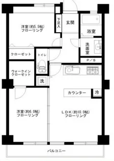 東京都目黒区大橋2【マンション】の間取り