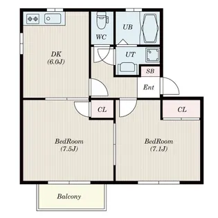 プレジール木ノ下I【2階】の間取り