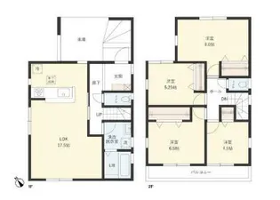 千葉県船橋市田喜野井3【一戸建】の間取り