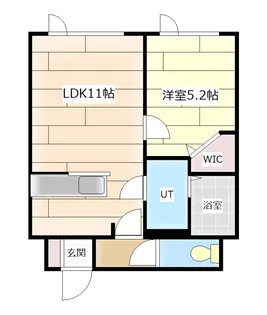 北海道岩見沢市四条東18【アパート】の間取り