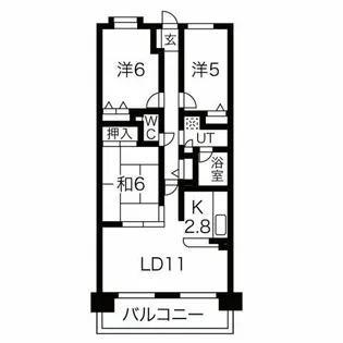 ソルプラーサ堺【14階】の間取り