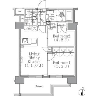 東京都世田谷区松原3【マンション】の間取り