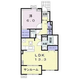 メゾンタカラ I【1階】の間取り