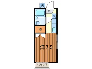 パ-クサイドコ-ポ【1階】の間取り