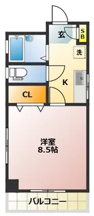 シャトーセブン【1階】の間取り