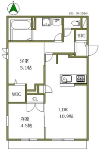 Graceful Residence【1階】の間取り