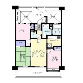 ライオンズマンション木場公園第2【13階】の間取り