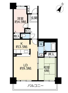 URルネシティ脇浜町【4階】の間取り