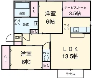アーク 小野【1階】の間取り