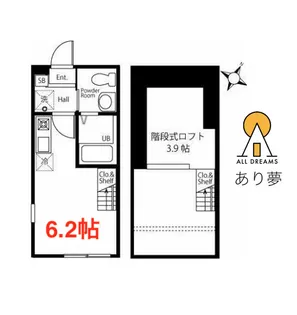 ハーミットクラブハウス横浜磯子【1階】の間取り
