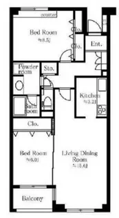 カルパティア市ヶ谷【3階】の間取り