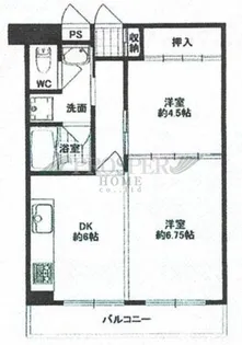 緑橋パインリッチ【6階】の間取り