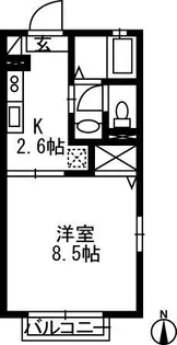 シャルム朝倉【1階】の間取り