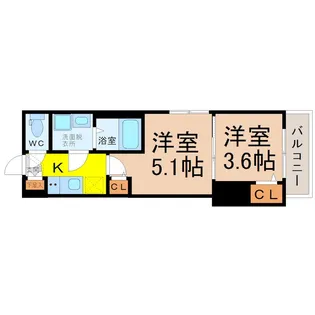 ハーモニーテラス田光町【1階】の間取り