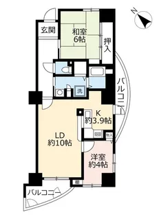 URアーバニア志賀公園【4階】の間取り