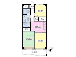 ボナール大里【1階】の間取り