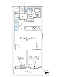 プラネソシエプラス桜台【2階】の間取り