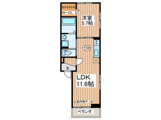 オーキッド青葉【1階】の間取り