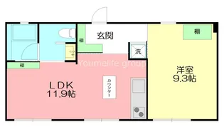 ロジュマン山田【1階】の間取り