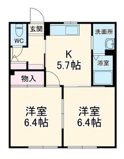 ひまわり C【1階】の間取り