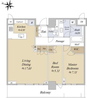 パークタワー西新宿【38階】の間取り
