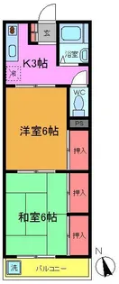 コーポ峰清【2階】の間取り