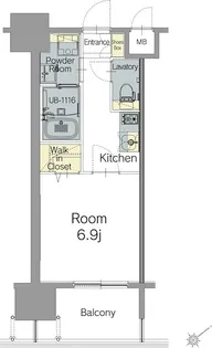 エンクレスト天神TERRACE【11階】の間取り