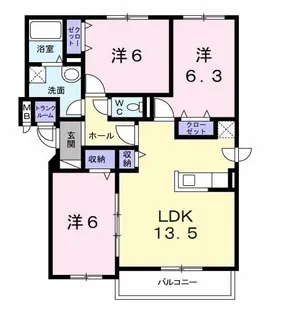 グラス トレーズIV【4階】の間取り