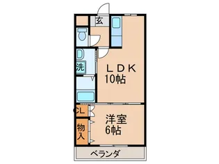 グレイスヴィラ陣原【2階】の間取り