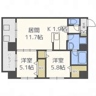 MODENA円山【4階】の間取り