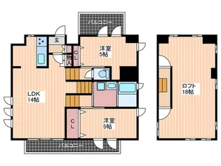 DER GLANZ 6th Ave【4階】の間取り