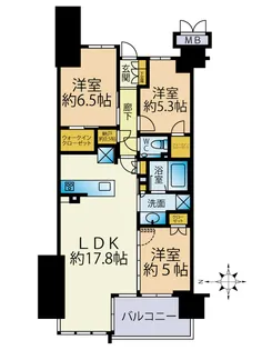 プレミスト有明ガーデンズ【6階】の間取り