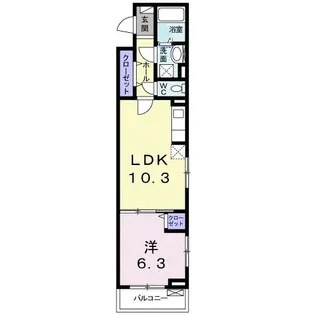 イーストヒルズIII【3階】の間取り