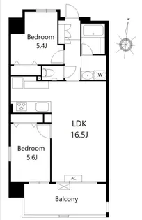 ニューガイア福岡東【10階】の間取り
