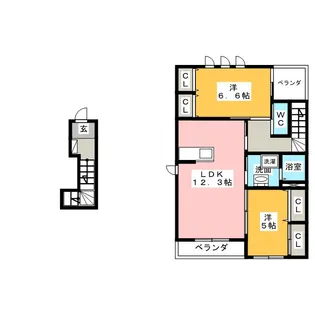 プリムローズ【2階】の間取り