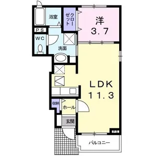 グリーンヒルズ315【1階】の間取り